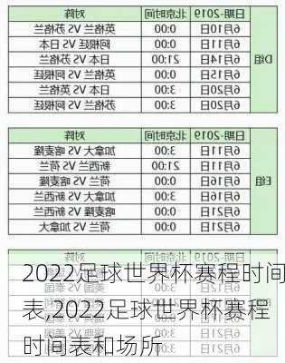 2022世界杯时间表出炉足球迷必看-第2张图片-www.211178.com_果博福布斯