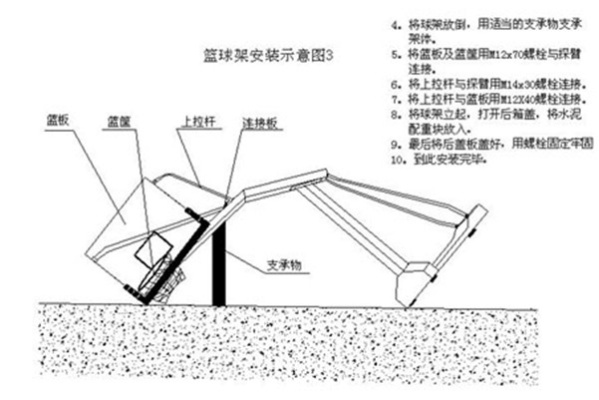 篮球架如何安装？附安装示意图-第3张图片-www.211178.com_果博福布斯